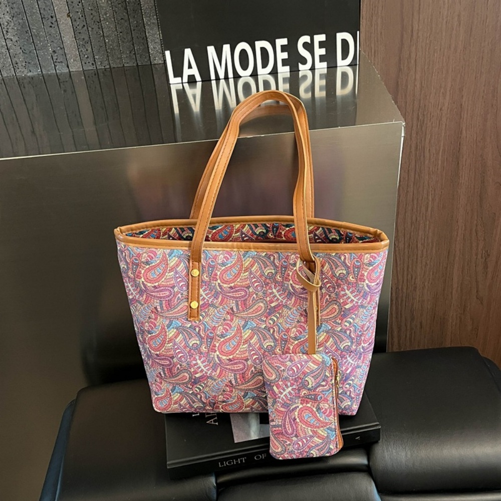 Women'S Work Bags Tote - حقيبتان كبيرتان للنساء مع محفظة نقود،