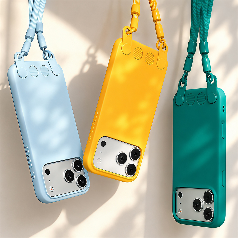 Phone Bag Crossbody - جراب هاتف سيليكون سائل مطفأ اللمعة
