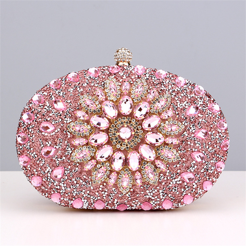 Clutch Bag Evening - حقيبة يد مسائية كريستالية ماسية للنساء