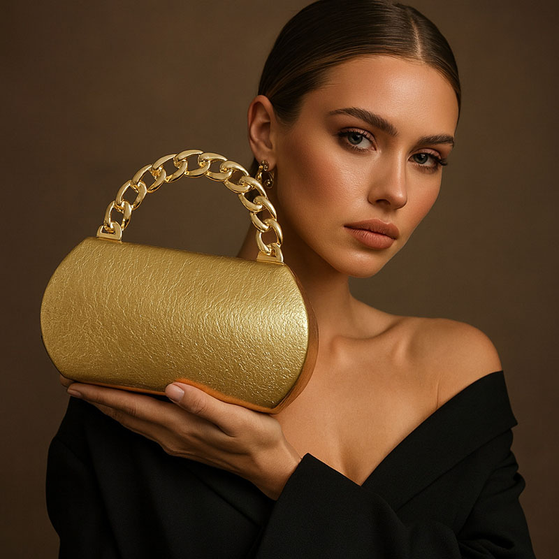 Clutch Bag Evening - فاخر الذهب مشبك معدني صندوق مخلب