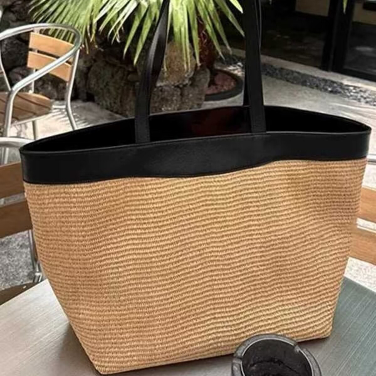 Crochet Market Bag - حقيبة كتف منسوجة بتصميم بوهيمي، حقائب