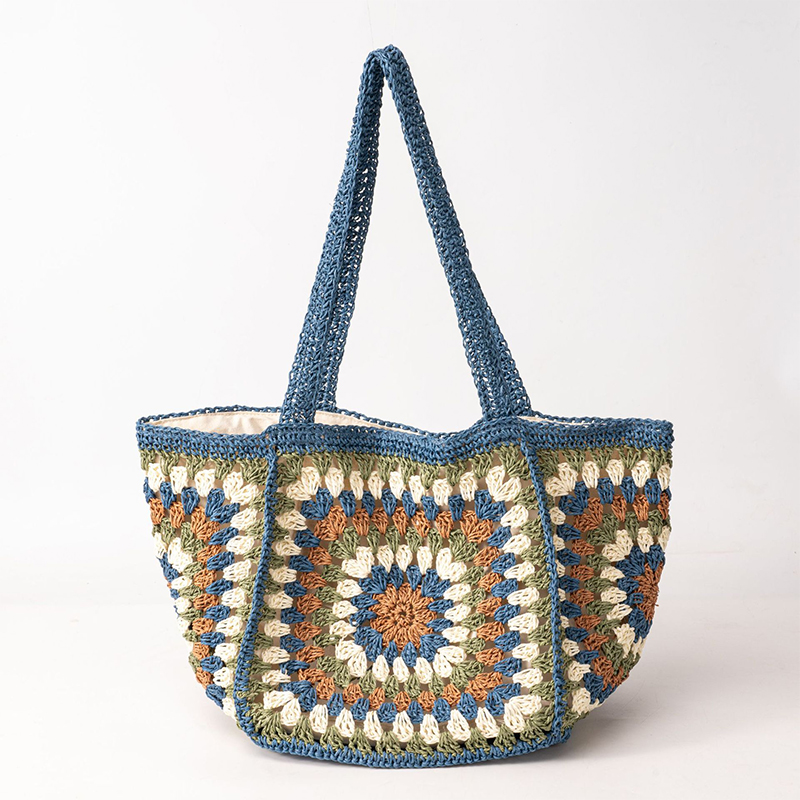 Crochet Market Bag - الصيف حقيبة من القماش يدويا اللون