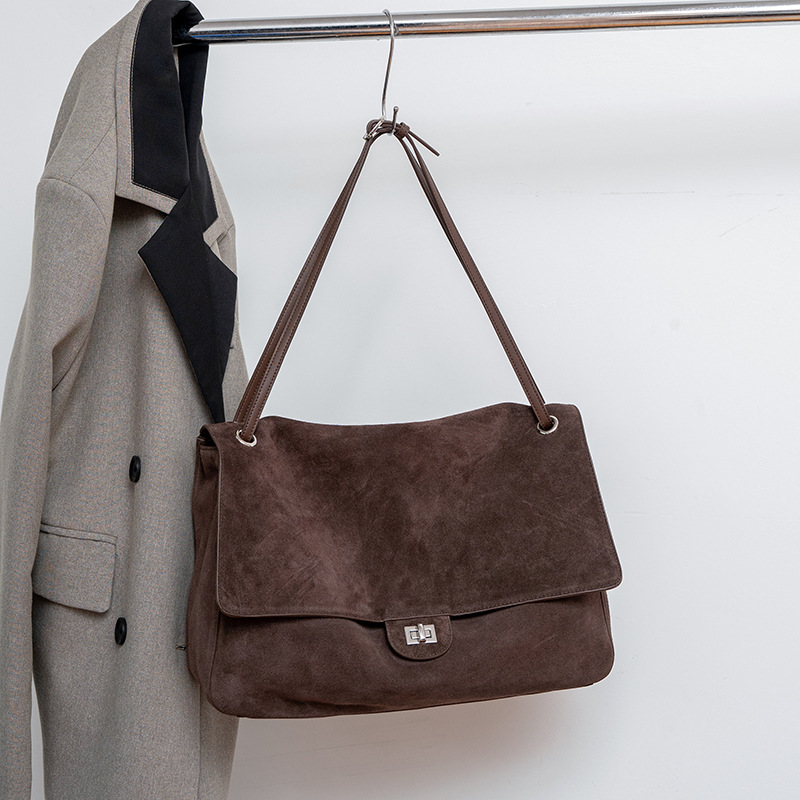 Women'S Work Bags Tote - حقيبة كتف نسائية من الجلد السويدي