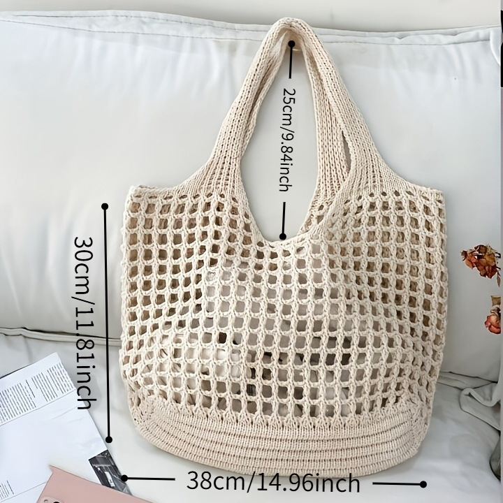 قطعة واحدة من حقيبة كروشيه نسا - مراجعة Crochet Market Bag وسعره