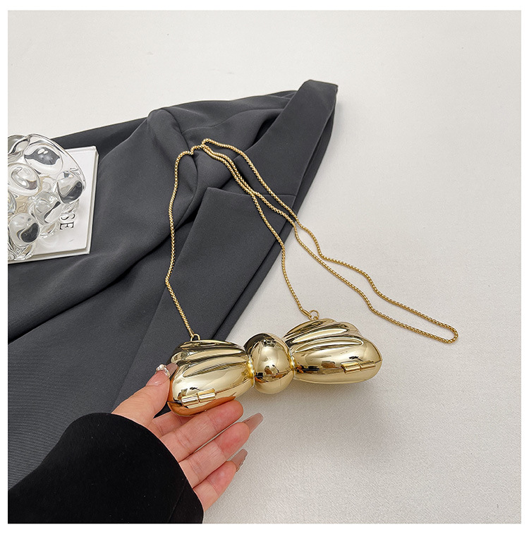 حقيبة سهرة معدنية ذهبية على شك - مراجعة Clutch Bag Evening وسعره