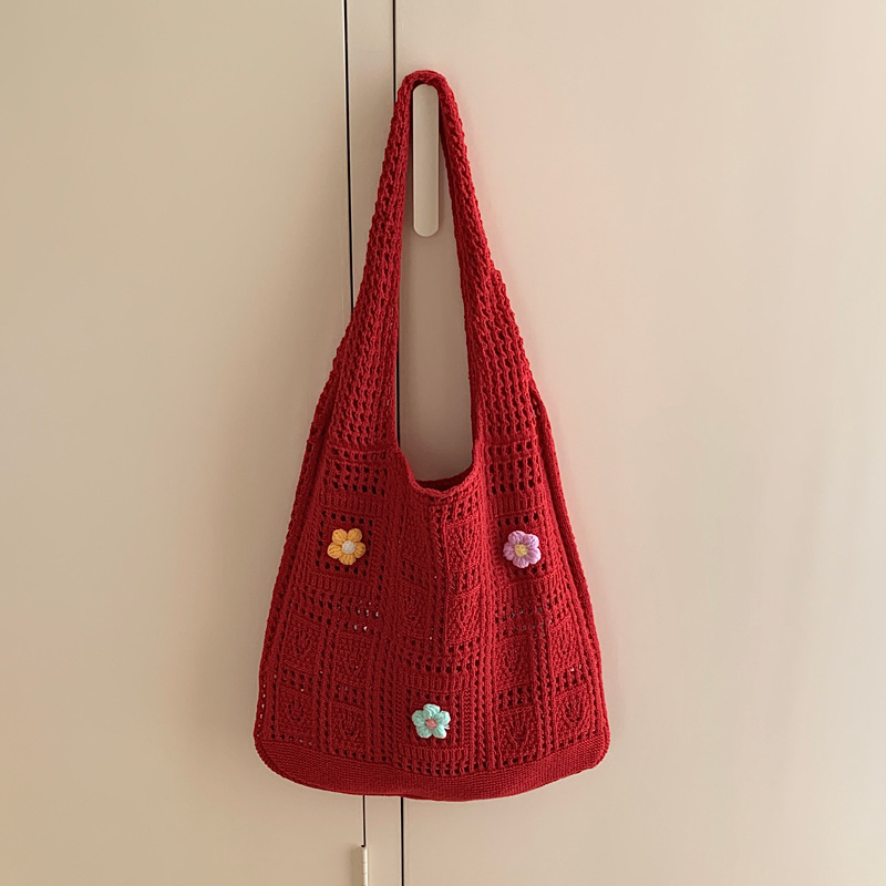 حقائب يد كروشيه بسيطة وعصرية،  - مراجعة Crochet Market Bag وسعره