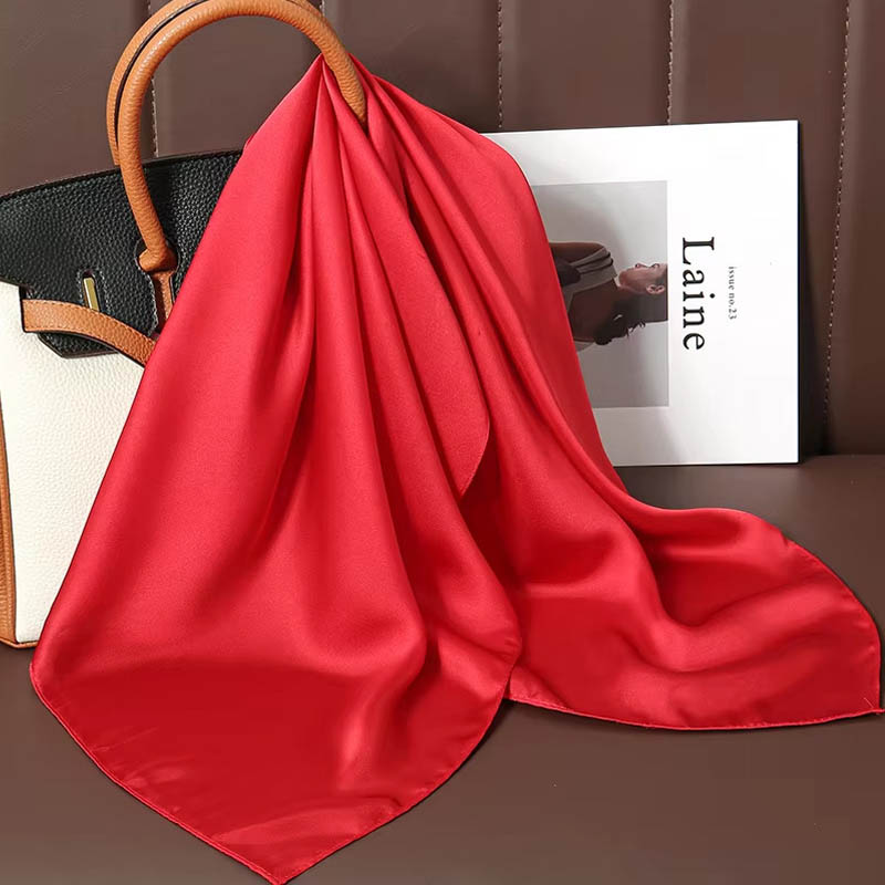 الفاخرة بلون الحرير وشاح مربع  - مراجعة Women Bags Office وسعره