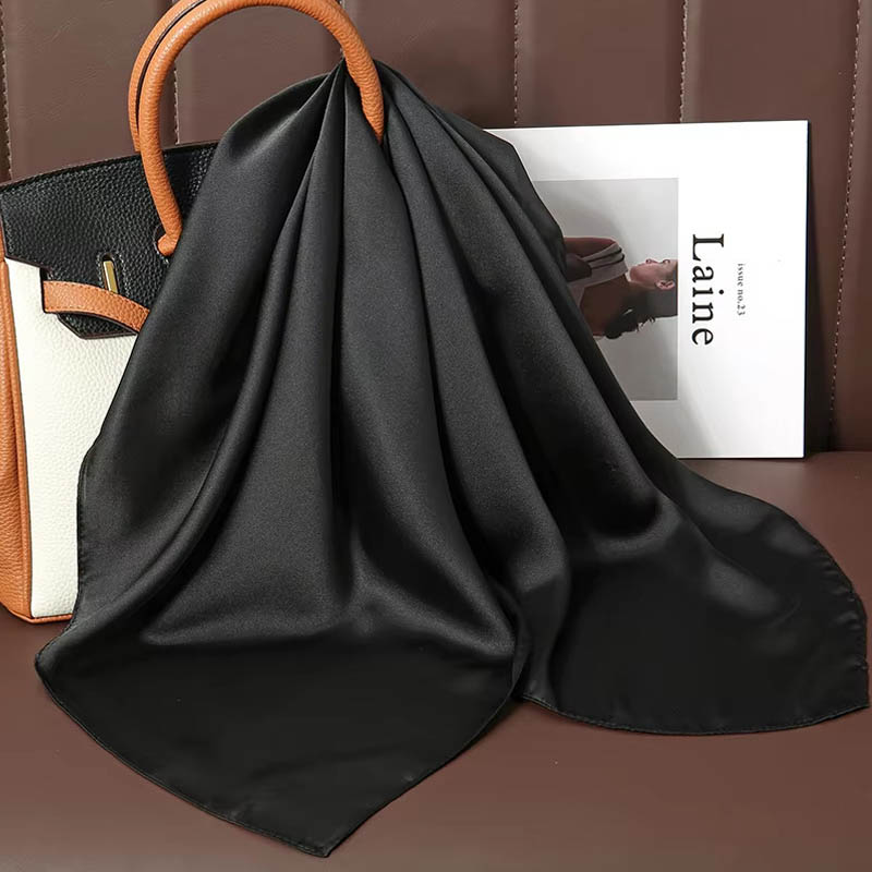 الفاخرة بلون الحرير وشاح مربع  - مراجعة Women Bags Office وسعره