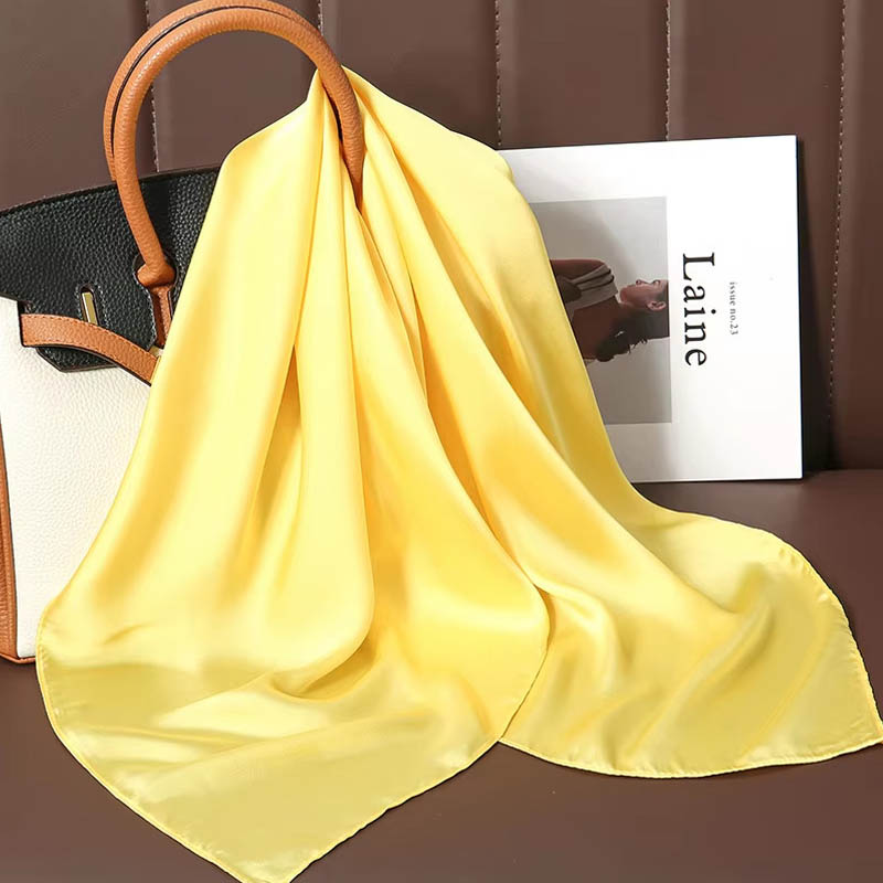 الفاخرة بلون الحرير وشاح مربع  - مراجعة Women Bags Office وسعره