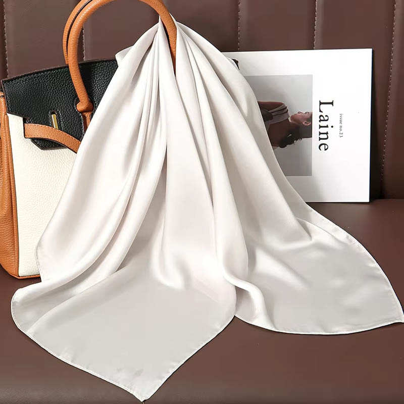 الفاخرة بلون الحرير وشاح مربع  - مراجعة Women Bags Office وسعره