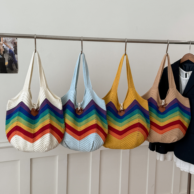 حقيبة شاطئ كروشيه بتصميم قوس ق - مراجعة Crochet Market Bag وسعره