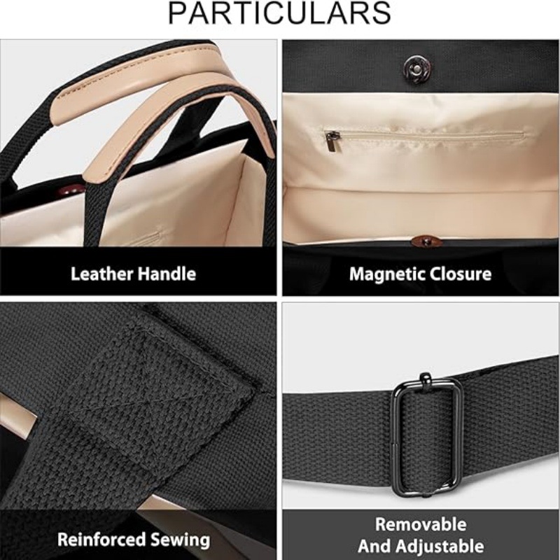 حقيبة حمل كبيرة من القماش للنس - مراجعة Women'S Work Bags Tote وسعره