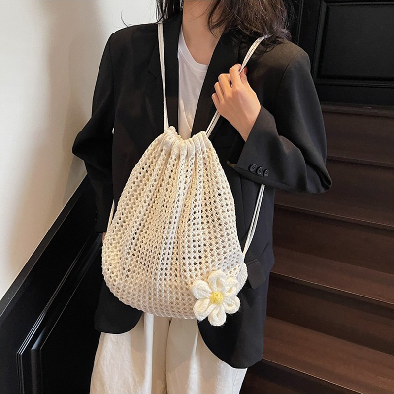 بلون الحياكة حقيبة كتف سعة كبي - مراجعة Crochet Market Bag وسعره