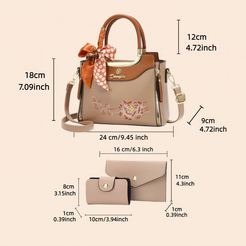 مجموعة حقائب يد مطرزة عالية ال - مراجعة Women Bags Office وسعره