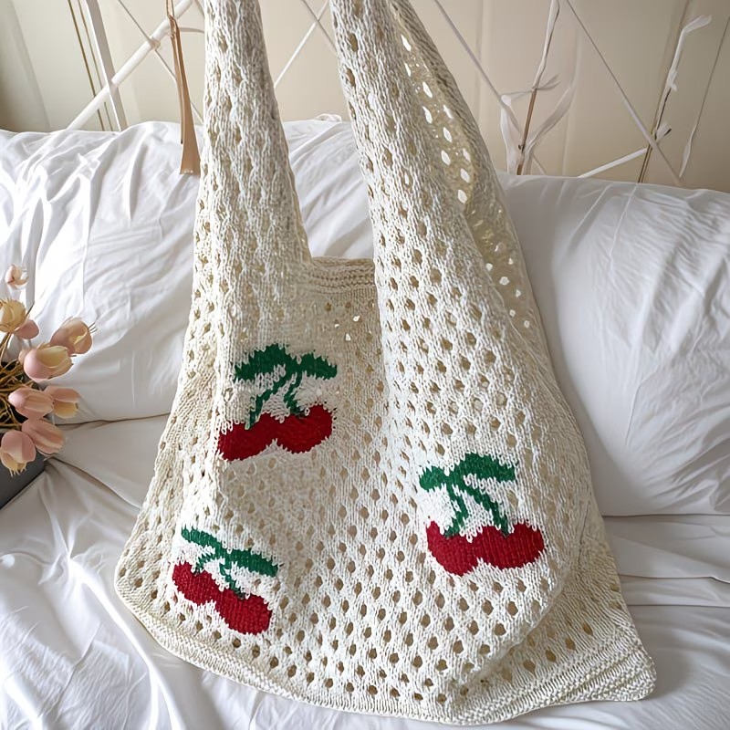 حقيبة يد نسائية أنيقة بنمط الس - مراجعة Crochet Market Bag وسعره