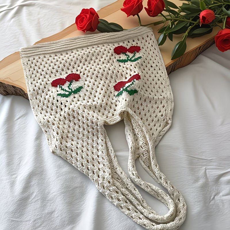 حقيبة يد نسائية أنيقة بنمط الس - مراجعة Crochet Market Bag وسعره