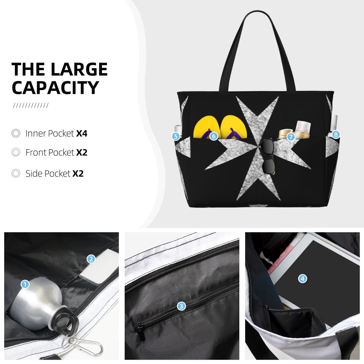 حقيبة شاطئية كبيرة للسيدات بتص - مراجعة Women Bags Malta وسعره