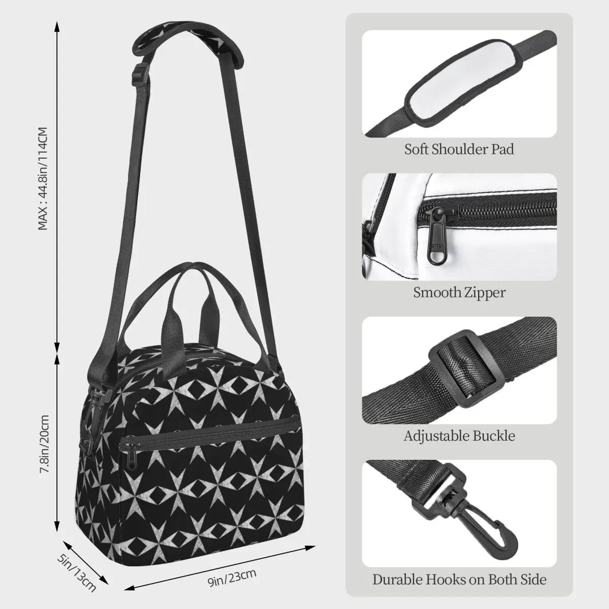 حقيبة غداء معزولة على شكل صليب - مراجعة Women Bags Malta وسعره