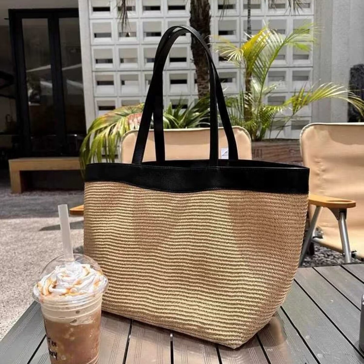 حقيبة كتف منسوجة بتصميم بوهيمي - مراجعة Crochet Market Bag وسعره