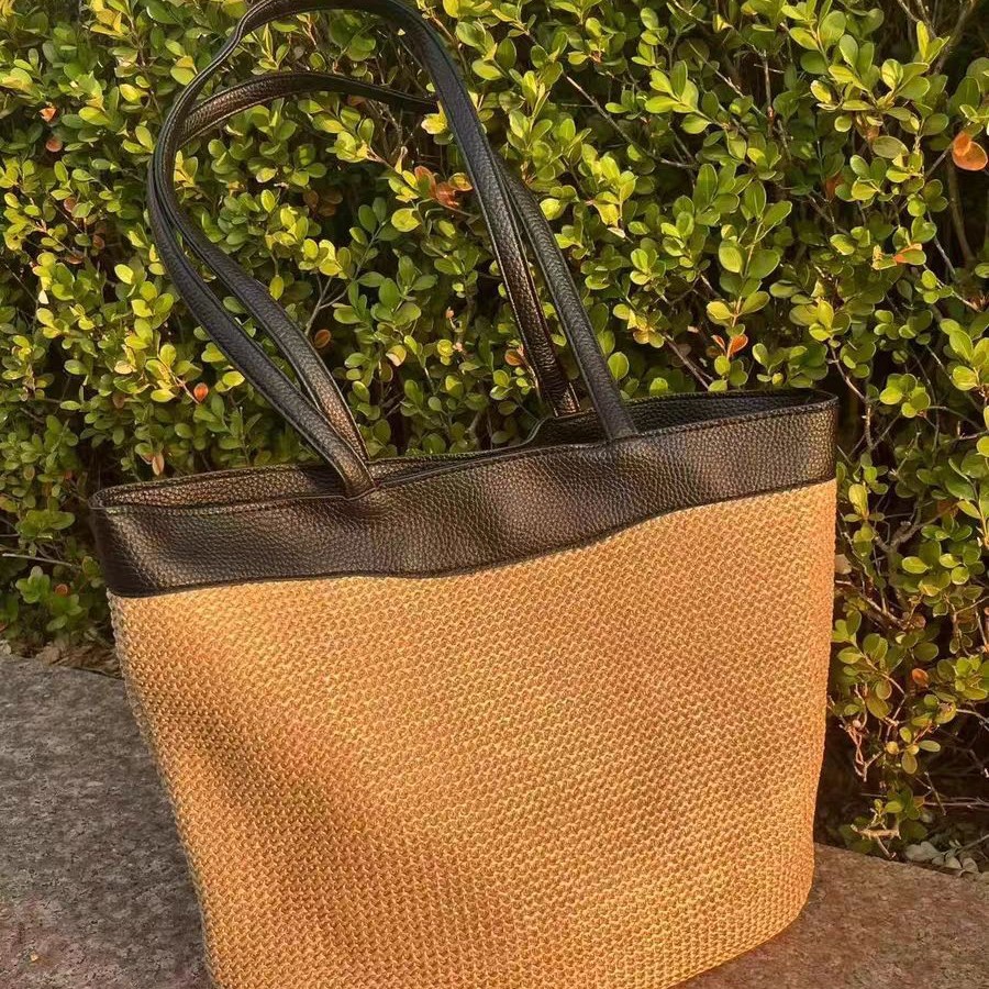حقيبة كتف منسوجة بتصميم بوهيمي - مراجعة Crochet Market Bag وسعره