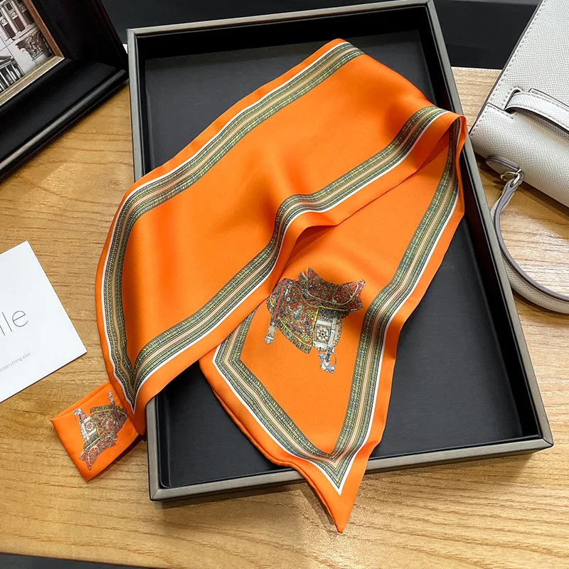 وشاح حريري نحيف مطبوع عتيق للن - مراجعة Women Bags Office وسعره
