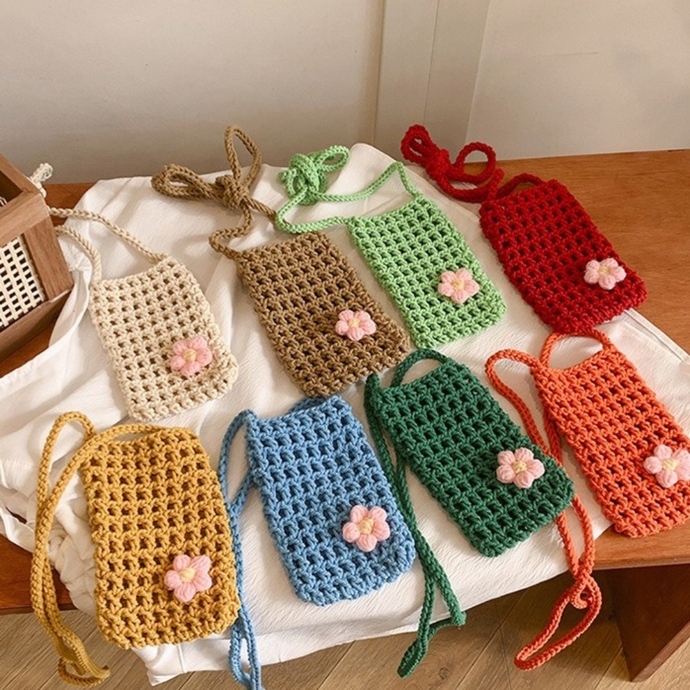 لطيف زهرة النسيج حقيبة كروسبود - مراجعة Crochet Market Bag وسعره