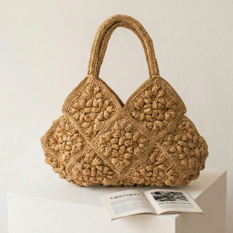 حقيبة شاطئ منسوجة يدويًا من ال - مراجعة Crochet Market Bag وسعره